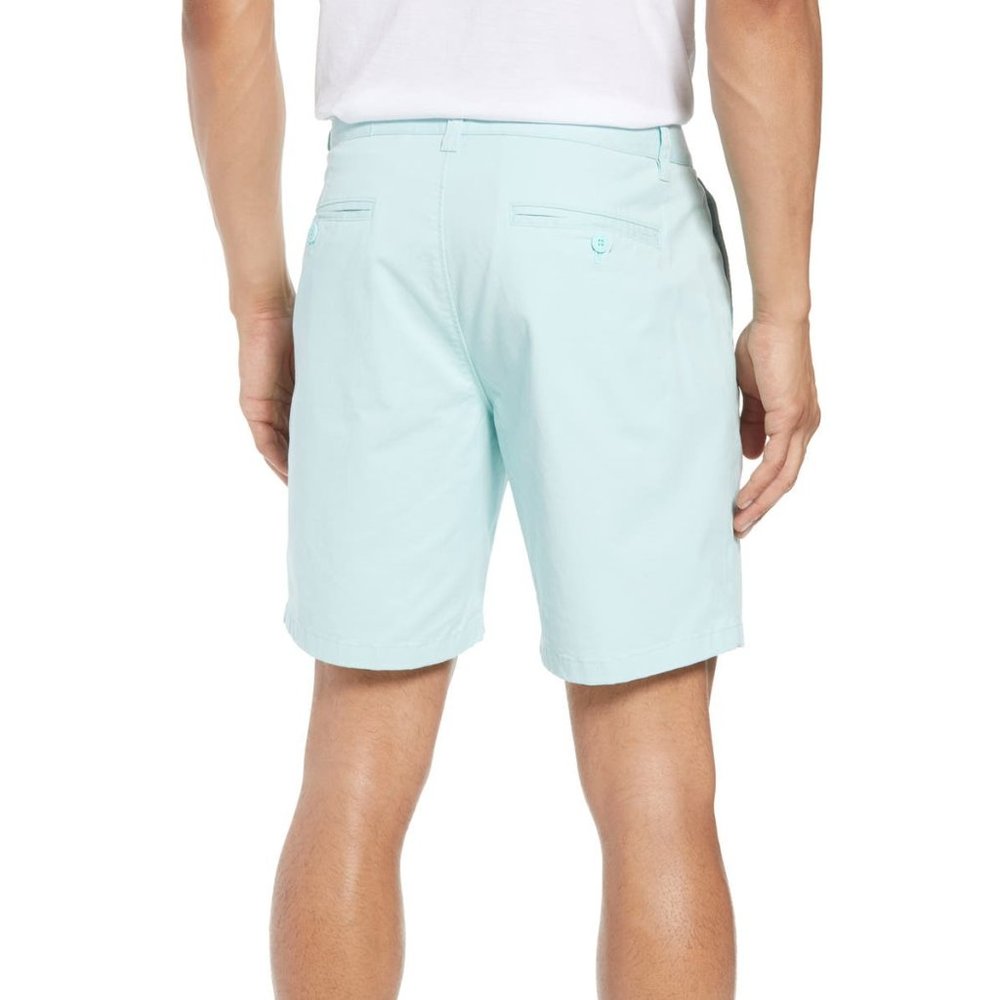 SOLd BONOBOS Mens Aqua Blue Stretch Washed Chino 7 inch Shorts Sz 31 NWT - Picture 2 of 13
